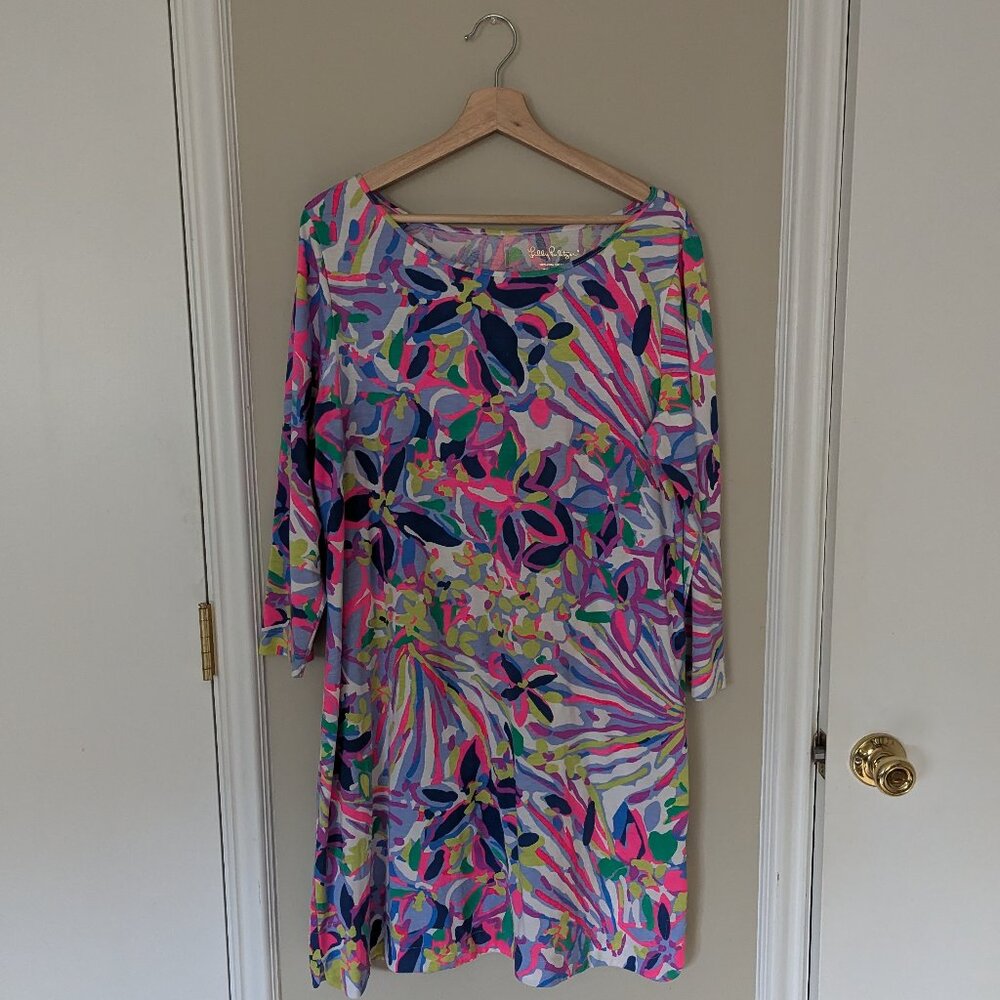 Lily Pulitzer Marlowe Havin a Blast 3/4 Sleeve Dress Size XL